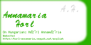 annamaria horl business card